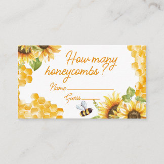 Sweet As Can Bee Honeycomb Guessing Game Card