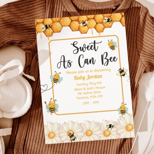 Sweet As Can Bee Invitation