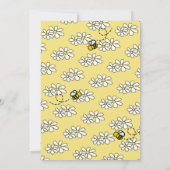 Sweet as can Bee Light Yellow Baby Shower By Mail Invitation (Back)