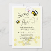 Sweet as can Bee Light Yellow Baby Shower By Mail Invitation (Front)