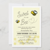 Sweet as can Bee Light Yellow Baby Shower Invitation (Front)