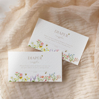 Sweet As Can Bee Modern Minimal Diaper Raffle Enclosure Card