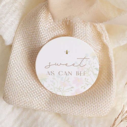 Sweet As Can Bee Modern Minimal Envelope Classic Round Sticker