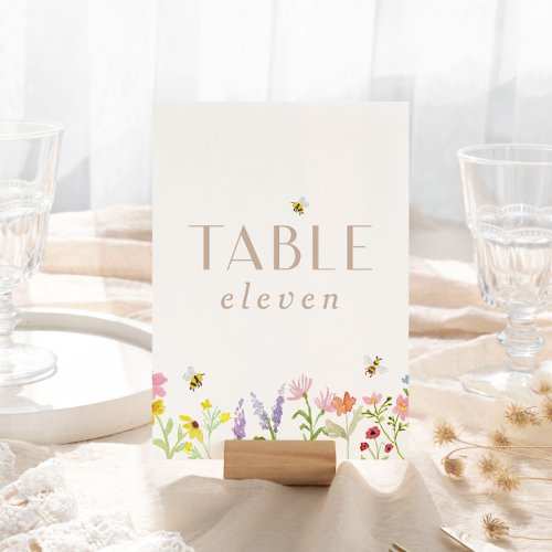Sweet As Can Bee Modern Minimal Table Number
