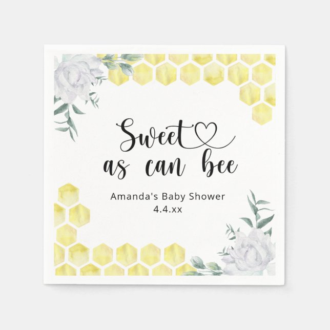 Sweet as can Bee -  Napkins (Front)