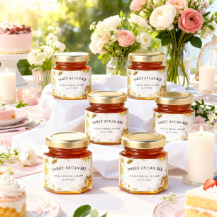 Sweet As Can Bee Personalized Cute Bridal Shower  Honey Jar Favors