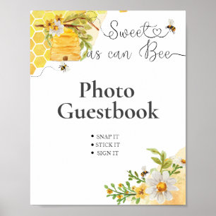 Sweet as Can Bee Photo Baby Shower Guest Book