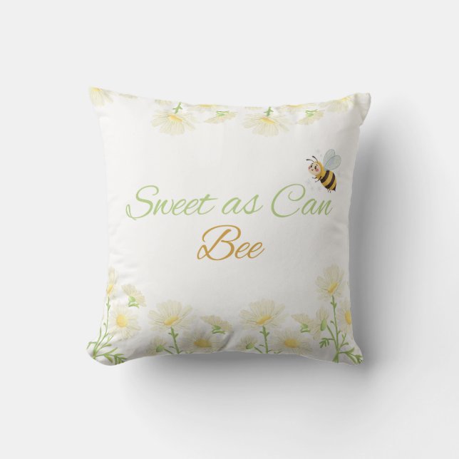 Sweet as Can Bee Pillow (Front)