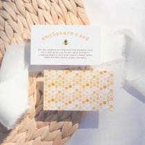 Sweet As Can Bee Rustic Baby Shower Enclosure Card