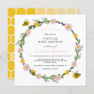 Sweet As Can Bee Virtual Baby Shower Invitation