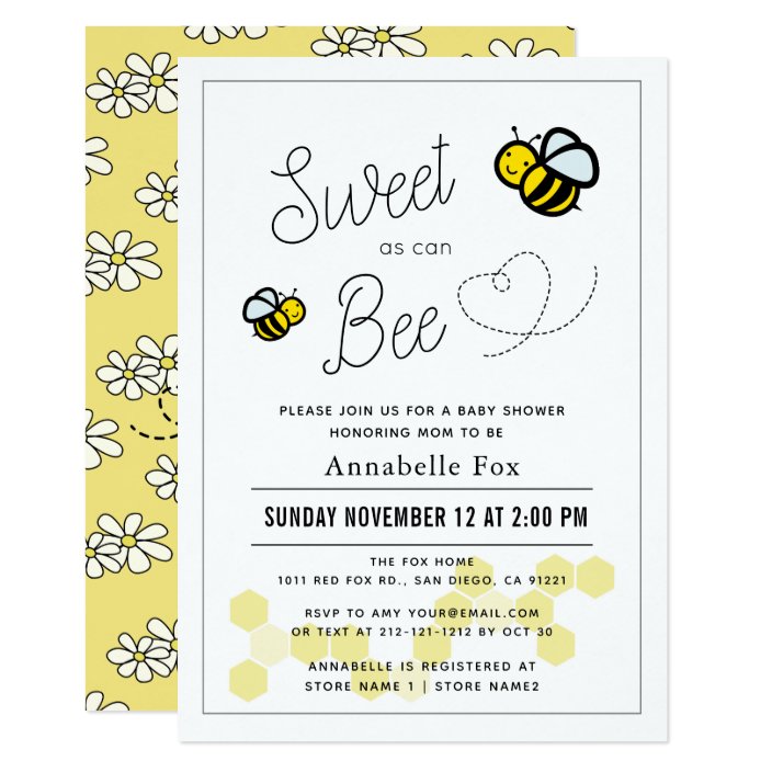sweet as can bee baby shower