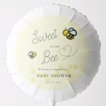 Sweet as can Bee Yellow Baby Shower Balloon