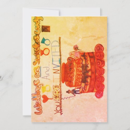 Sweet as candy wed cake couple holiday card