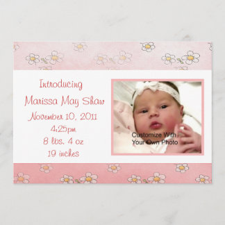 Sweet As Daisy's Baby Birth Announcement
