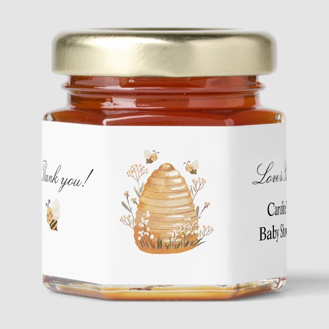 Sweet as Honey Baby Shower Favor Jars  Honey Jar Favors (Front)