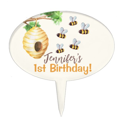 Sweet as Honey Honeybee Theme Birthday Party Cake Topper