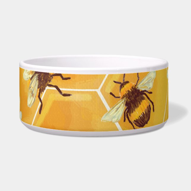 Sweet as Honey Pet Bowl (Left)