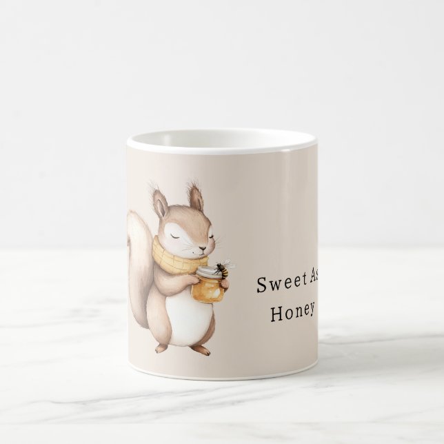 Sweet as Honey Squirrel Bee Coffee Mug (Center)