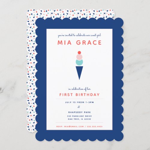 Sweet as Ice Cream Invitation