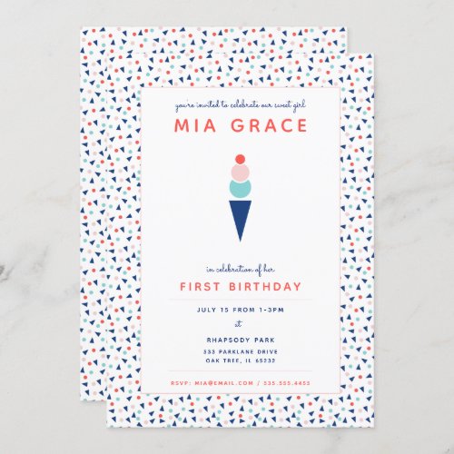 Sweet as Ice Cream Invitation