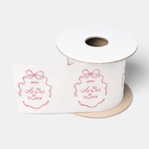 Sweet As Our Love Red And Pink Wedding Vintage Satin Ribbon
