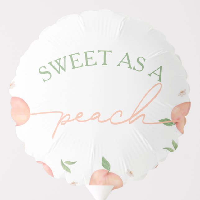 Sweet As Peach Birthday Balloon (Front)