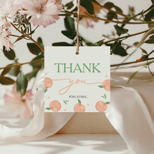 Sweet As Peach Birthday Favor Tags