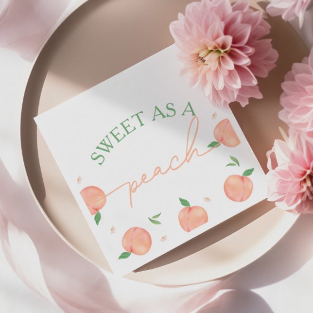 Sweet As Peach Birthday Napkins (Creator Uploaded)