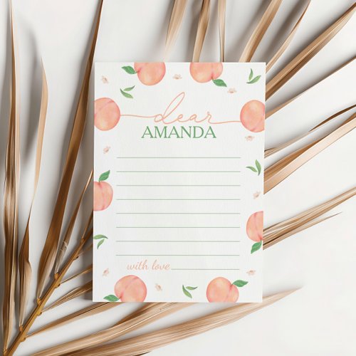 Sweet As Peach Birthday Time Capsule Card