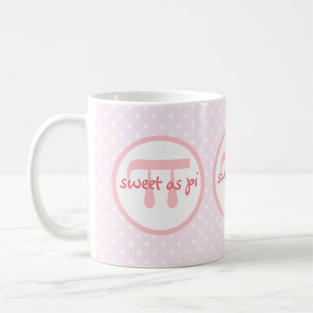 Sweet as Pi Polka Dot Mug (Left)