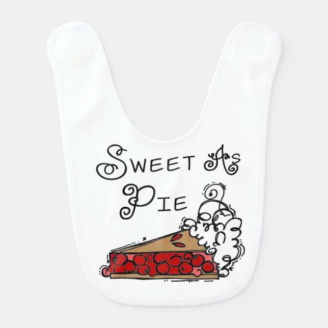 Sweet as Pie Baby Bib (Front)