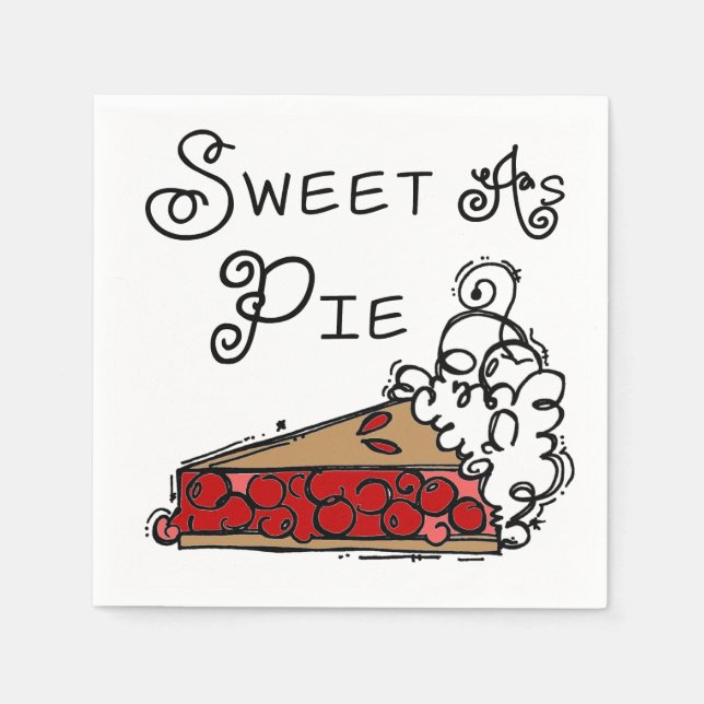 Sweet as Pie Paper Napkins (Front)