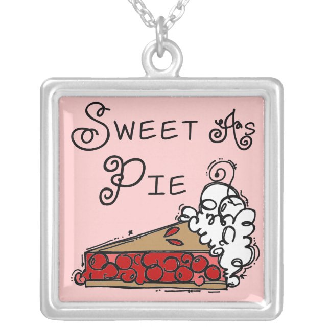 Sweet as Pie Silver Plated Necklace (Front)