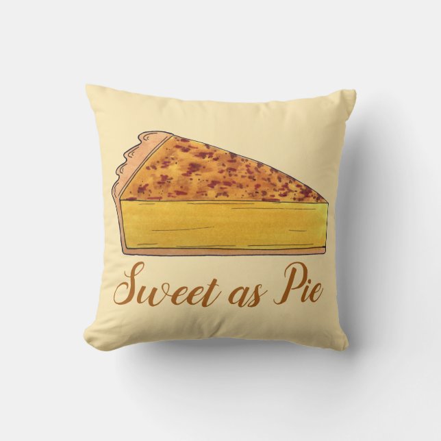 Sweet as Pie Virginia Chess Southern Dessert Throw Pillow (Front)