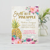 Sweet as pineapple Birthday Invitation (Standing Front)