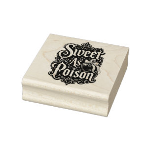 Sweet As Poison Halloween Wood Rubber Stamp
