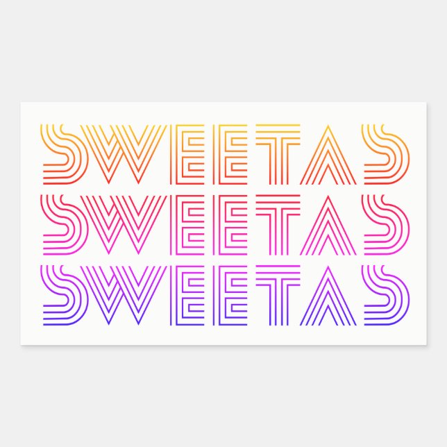 "Sweet As" Rainbow Sticker (Front)