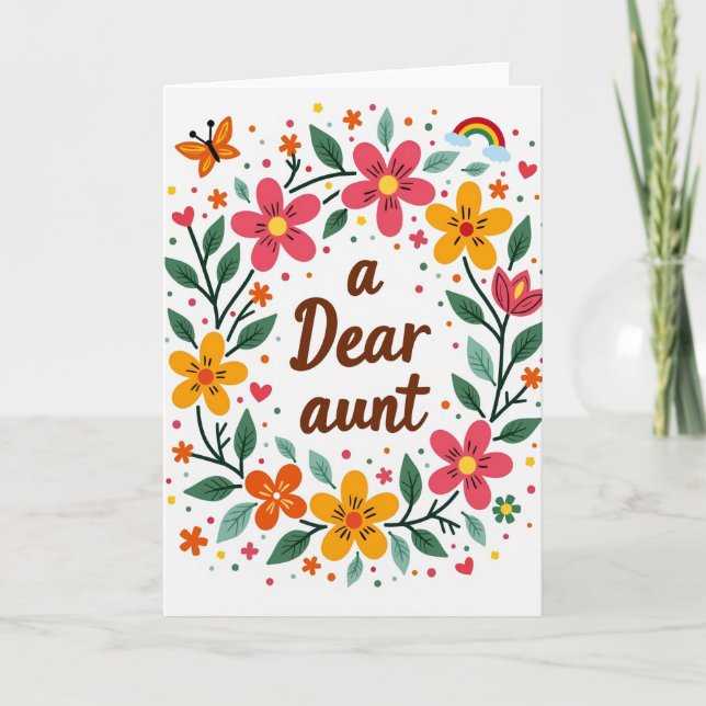 Sweet Aunt Floral Card (Front)
