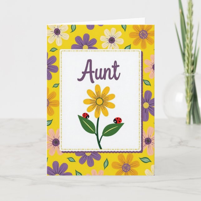 Sweet Aunt Mothers Day Blossom Card (Front)