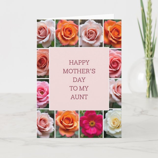 Sweet Aunts Day Bouquet Card (Front)