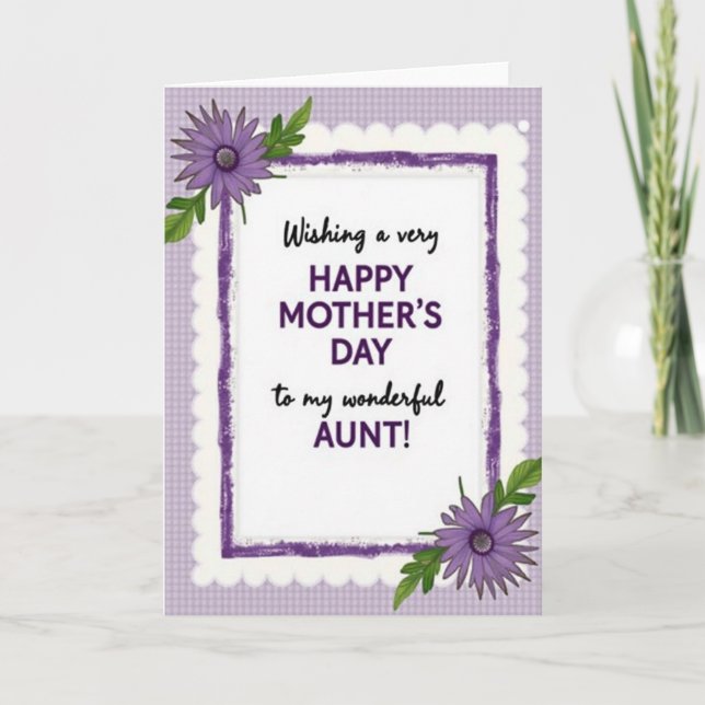 Sweet Aunts Day Floral Card (Front)