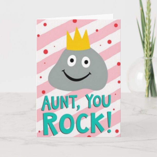 Sweet Aunts Day Stone Art Card (Front)