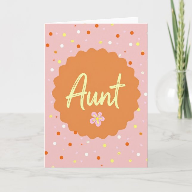 Sweet Aunts Orange Emblem Card (Front)