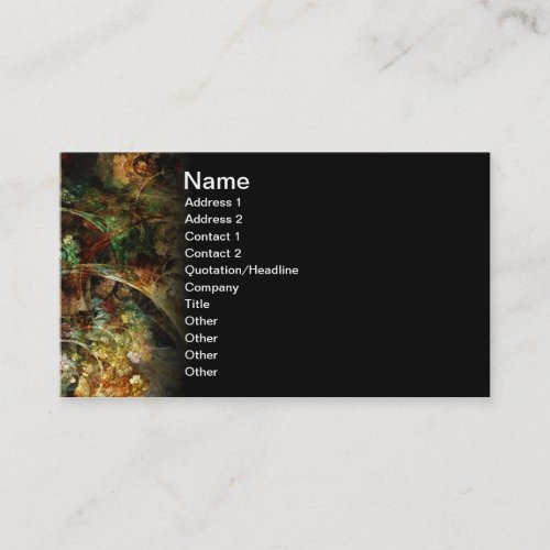 Sweet Autumn Abstract Fractal Art Business Card Templates