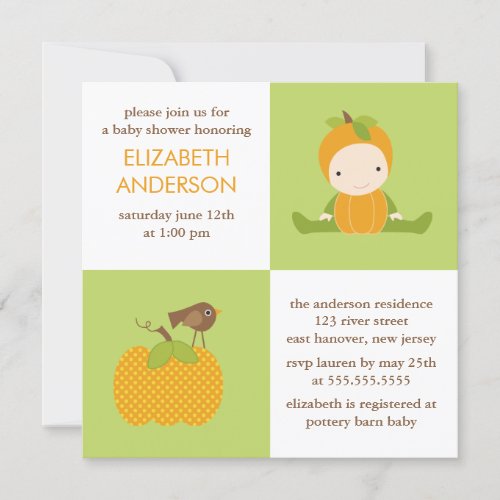 Sweet Autumn Baby Shower Invitation