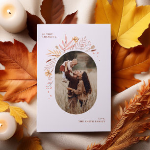 Sweet Autumn Floral Holiday Card