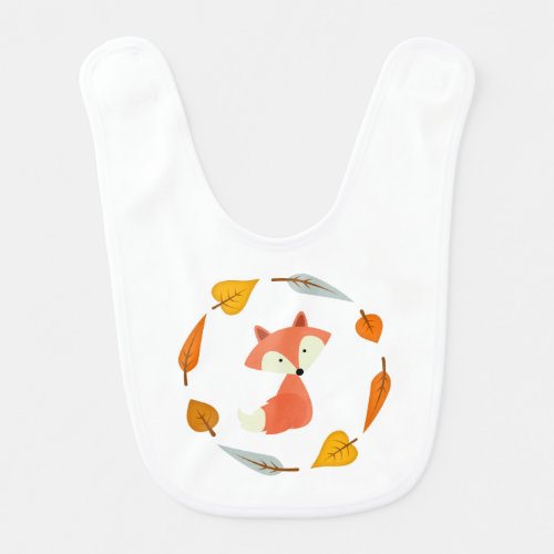 Sweet Autumn Fox Baby Bib