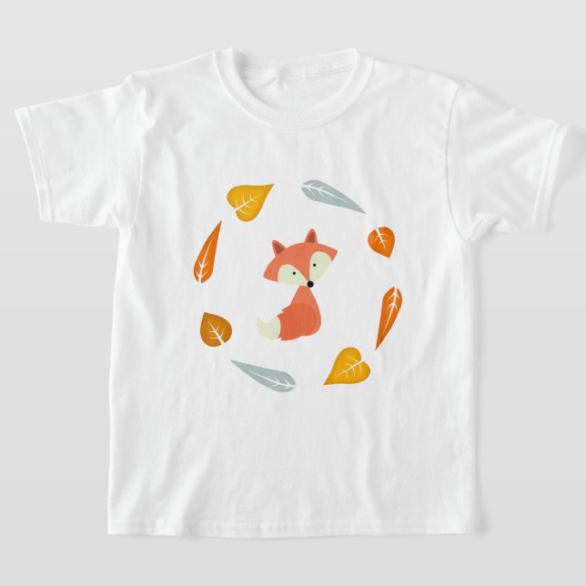 Sweet Autumn Leaves Fox T-Shirt (Laydown)
