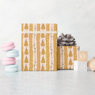 Sweet Autumn Pumpkin Pattern Wrapping Paper Roll