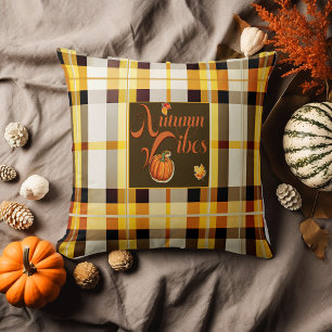 Sweet Autumn Vibes Trendy Thanksgiving Throw Pillow